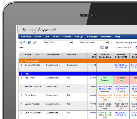 Employee Scheduling Software - ScheduleAnywhere