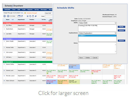 Communicate Work Schedules