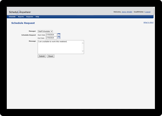 The complete staff-availability, extra-shift, shift-change and shift-swap scheduling app.