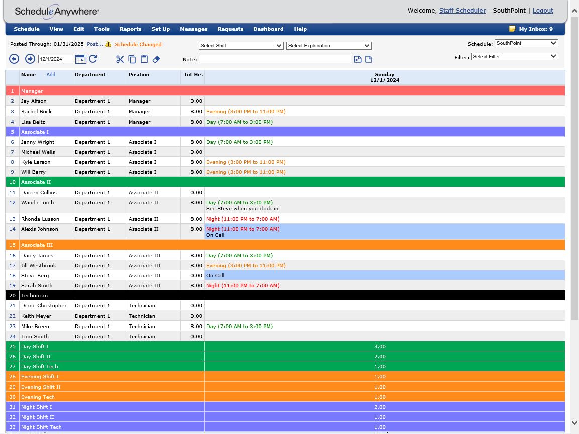 Flexible Scheduling Software Custom Staff Scheduling