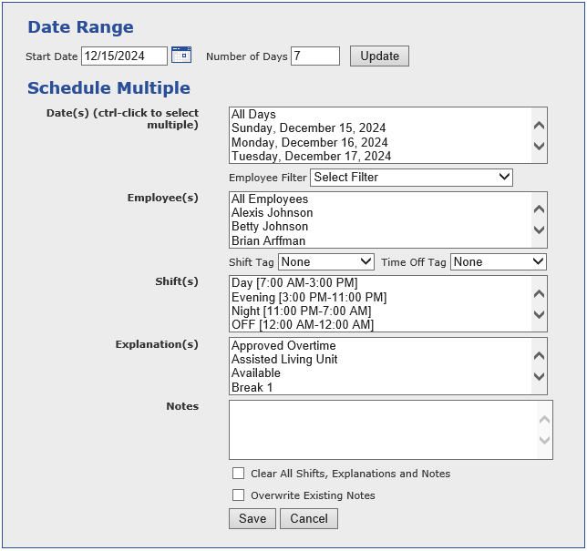 Rotate and Copy Work Schedules ScheduleAnywhere