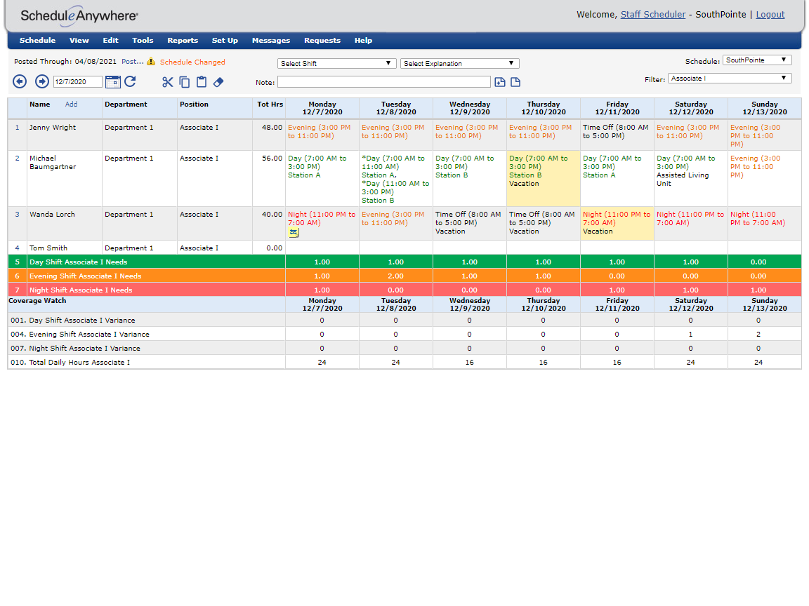 flexible work schedule reporting scheduleanywhere schedules work