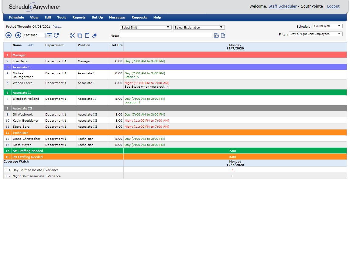 flexible work schedule reporting scheduleanywhere schedules work