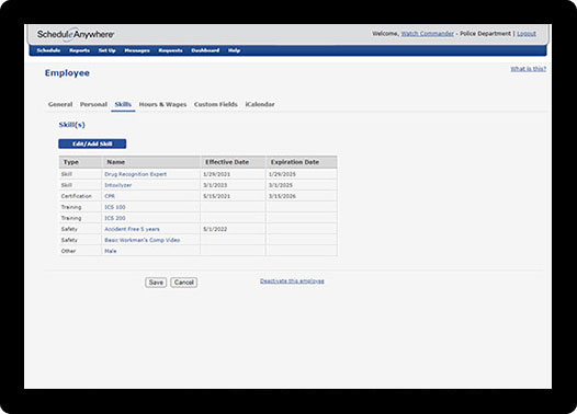 Match the right person with the right shift to comply with staffing regulations - ScheduleAnywhere