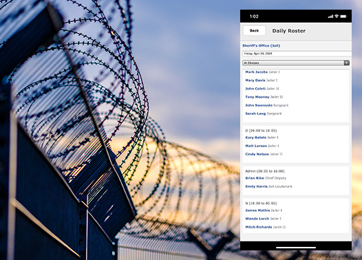 Every employee can login to the corrections facility schedules at any time with ScheduleAnywhere
