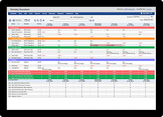 Create retail and hospitality employee shift schedules quickly and easily.