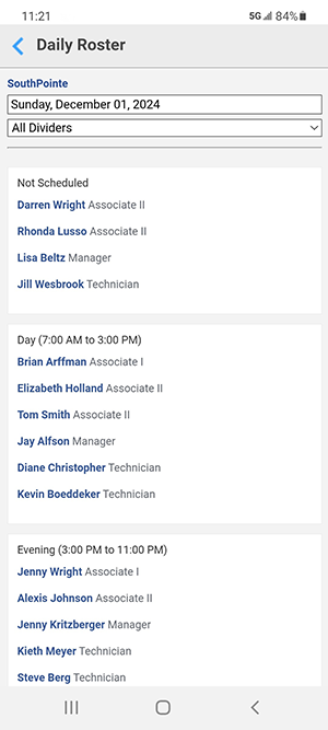Change daily rosters quickly & easily with web-based roster software from your desk or anywhere with your mobile device.