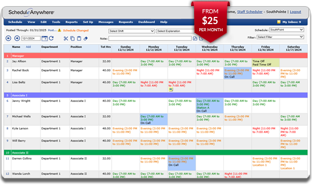Employee Scheduling Software ScheduleAnywhere Employee Scheduling Software ScheduleAnywhere