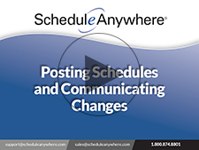 Hide Schedules then Post Schedules Online for Employee Viewing