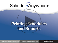 Print Custom Work Schedules and Reports Online