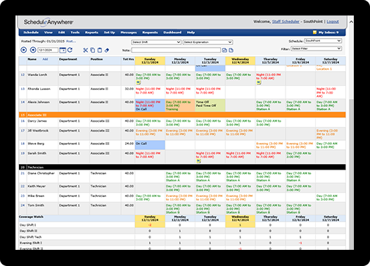 Customize and tailor employee schedules to adequately cover all your shifts and quickly adjust when necessary.