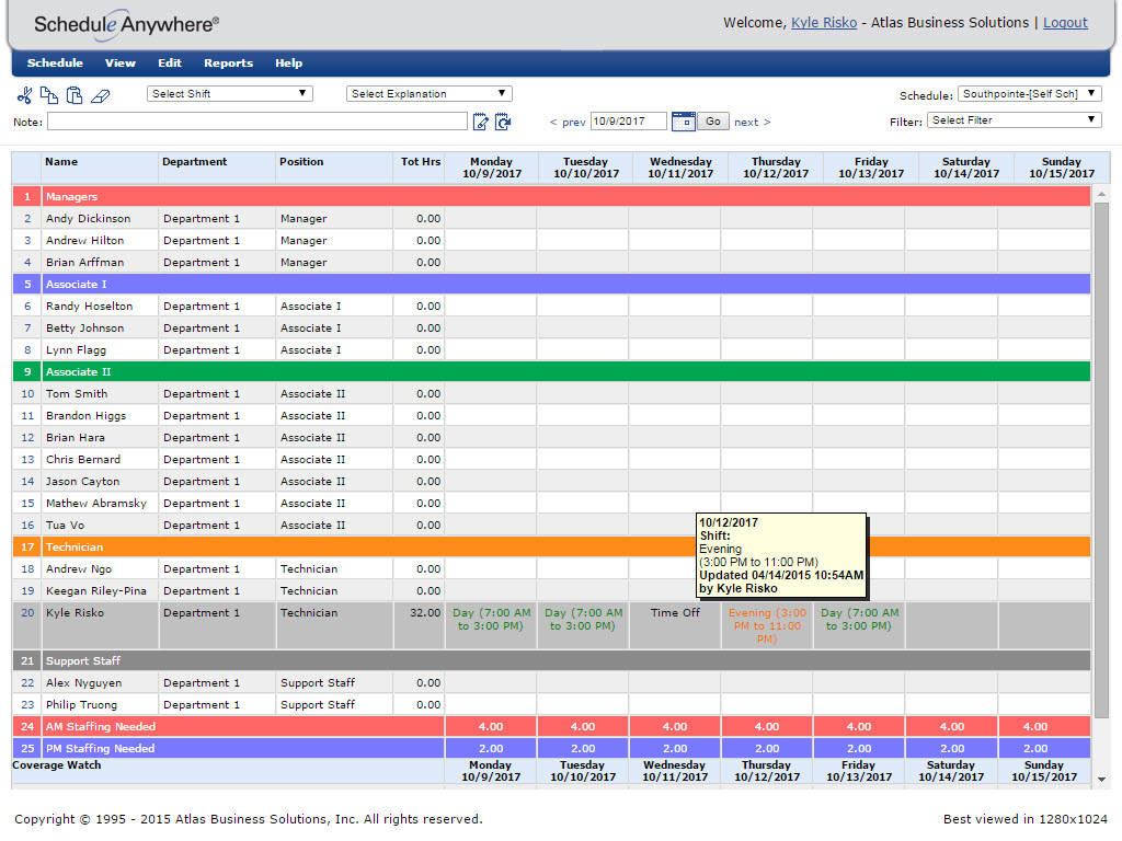 Employee Self Scheduling Software ScheduleAnywhere